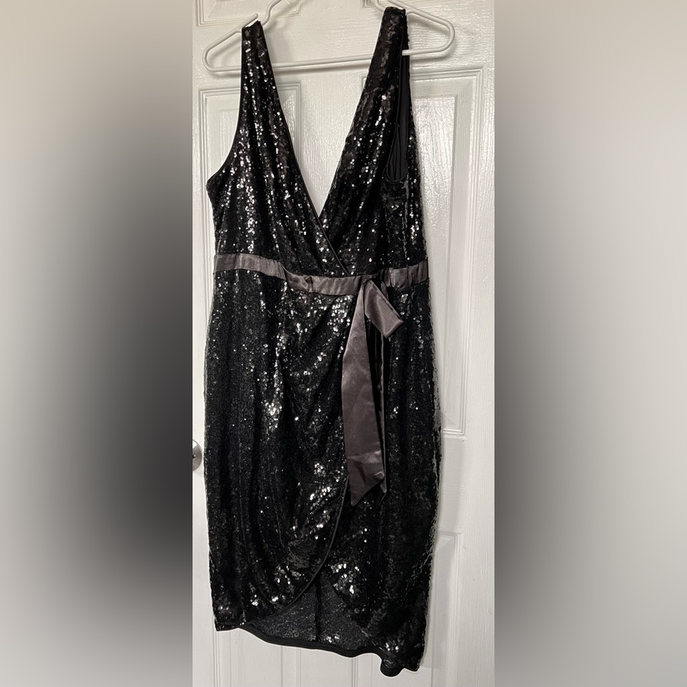 NWT black sequin dress mini